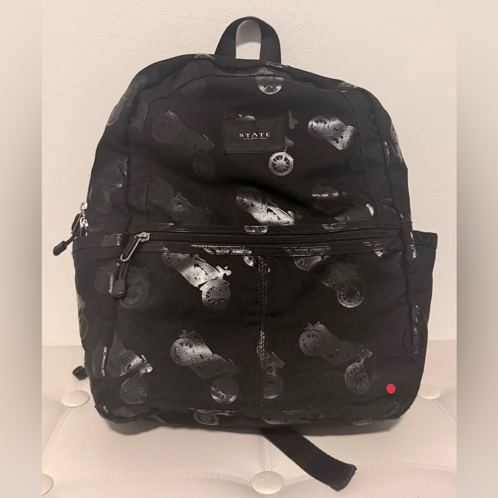 State Bags Backpack Black Motorcycle School